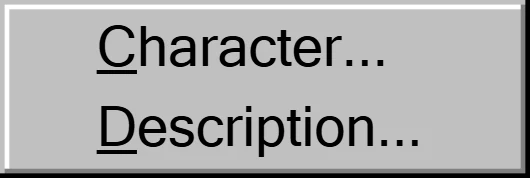The Edit menu